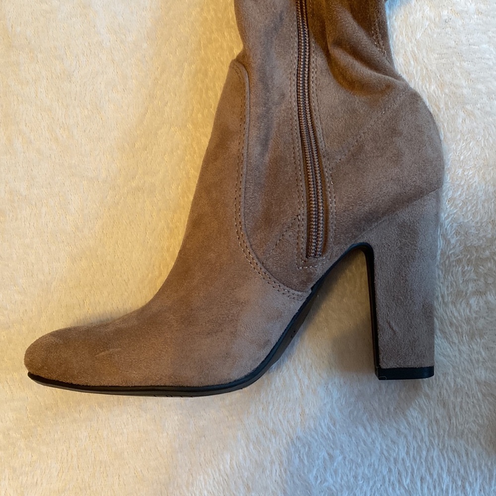 Unisa Tan Over the Knee Suede Boots - Picture 2 of 4